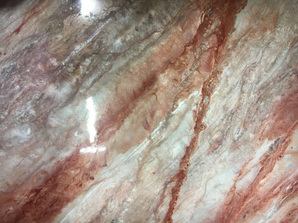 Close up of a metallic epoxy floor 